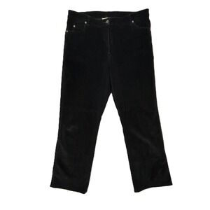 Woolrich Corduroy Pants Womens 35x29 Straight‎ Leg Black Stretch Casual